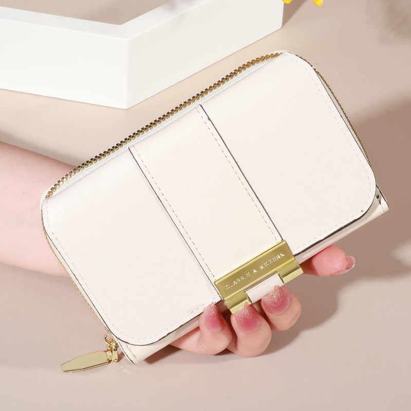 Damen Geldbörse mit Reißverschluss ⎜ Elegantes Portemonnaie mit Kartenfächern und Münzfach