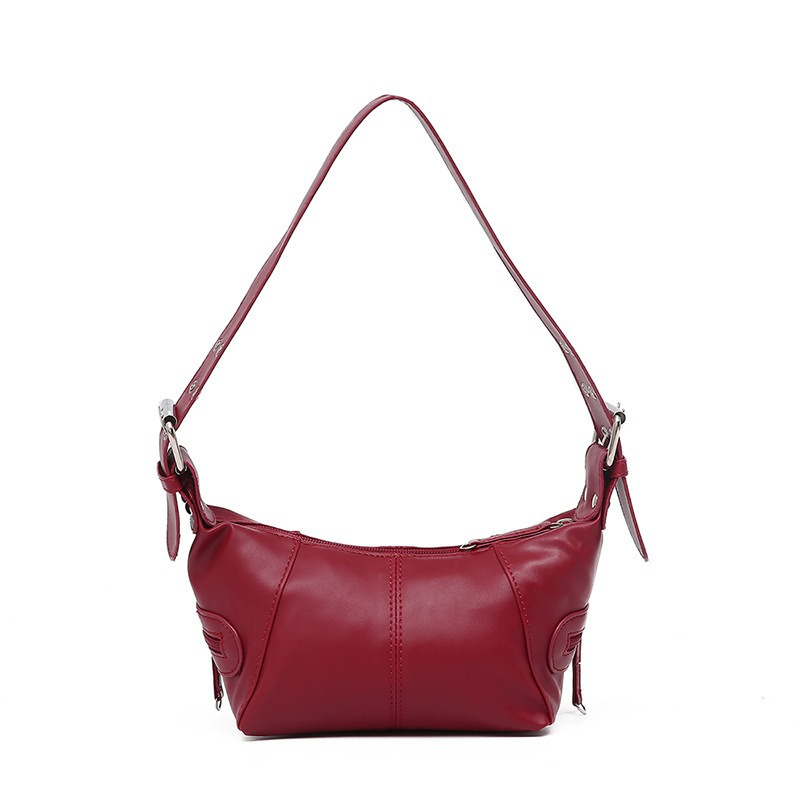 Modische Umhängetasche für Damen ⎜ Retro Tasche mit Reißverschlüssen und Verstellbarem Trageriemen