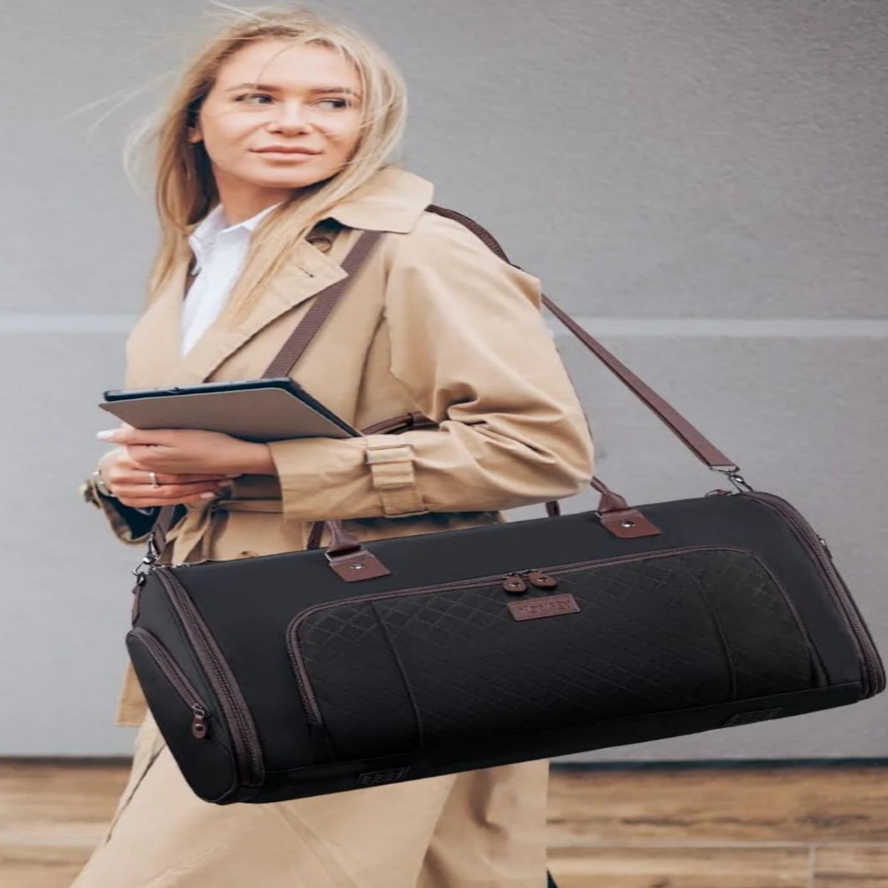 Reisetasche mit großem Fassungsvermögen ⎜ Praktische Tasche mit separatem Schuhfach und wasserdichtem Frontfach