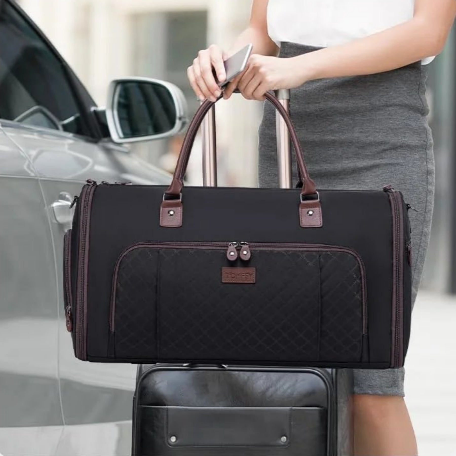 Reisetasche mit großem Fassungsvermögen ⎜ Praktische Tasche mit separatem Schuhfach und wasserdichtem Frontfach