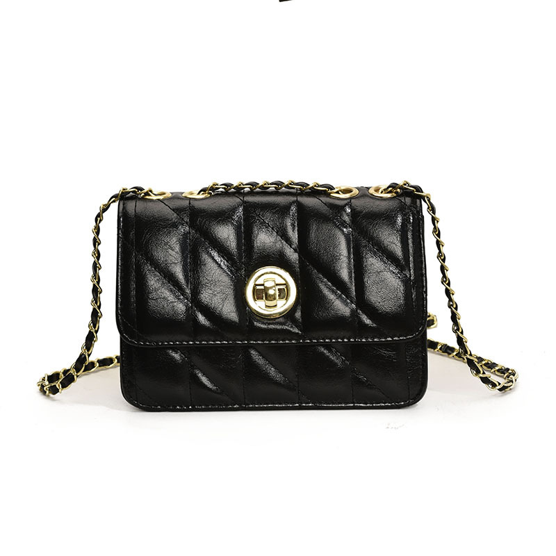 Damen Umhängetasche ⎜ Kleine gesteppte Handtasche mit Kettenriemen für Alltag und Ausgehen