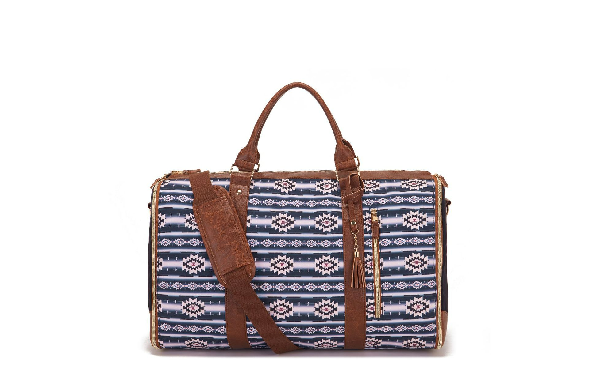 Reisetasche für Damen und Herren ⎜ Geräumige Weekender-Tasche mit Ethno-Muster und Schultergurt für Kurztrips