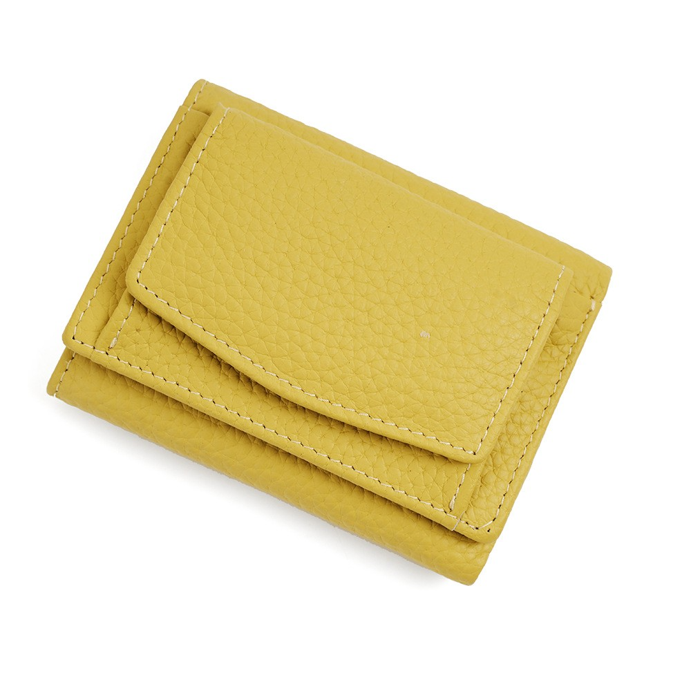 Mini Damen Geldbörse aus Leder ⎜ Kompakt mit mehreren Kartenfächern