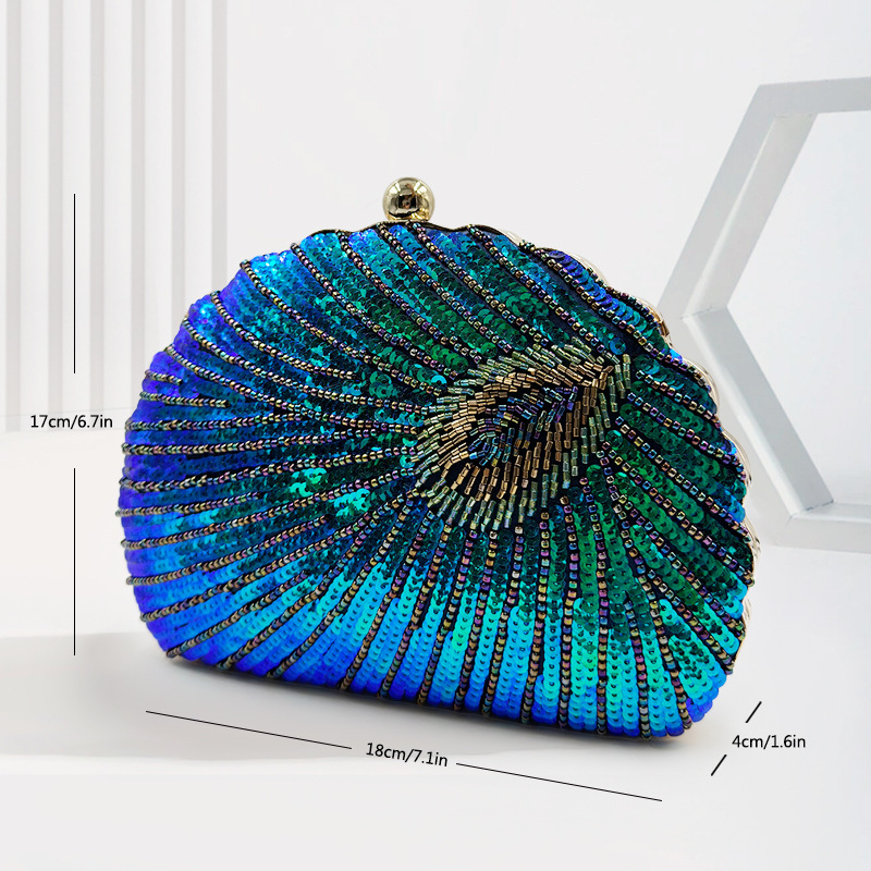 Funkelnde Clutch für Damen ⎜ Glitzernde Abendtasche mit Pailletten im eleganten Design