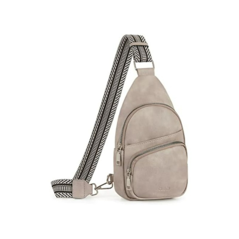 Damen Umhängetasche ⎜ Sportliche Crossbody-Tasche mit breitem Riemen und zweifarbiger Front für unterwegs