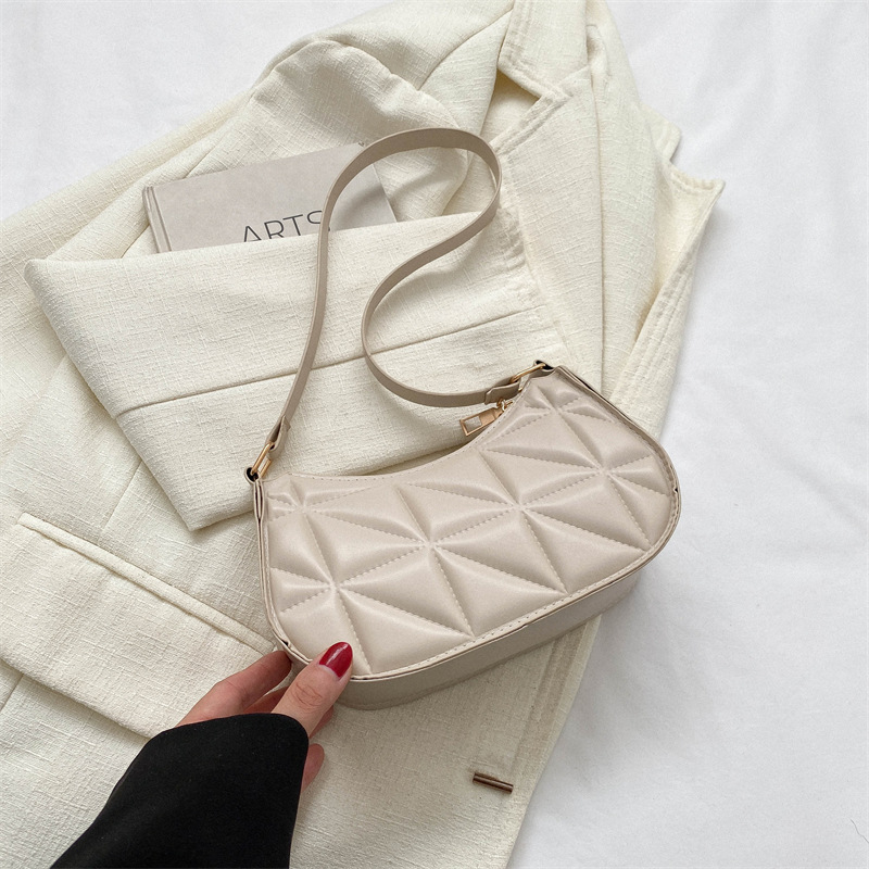 Damen Umhängetasche Mit Steppmuster ⎜ Retro Schultertasche Für Alltag Und Freizeit