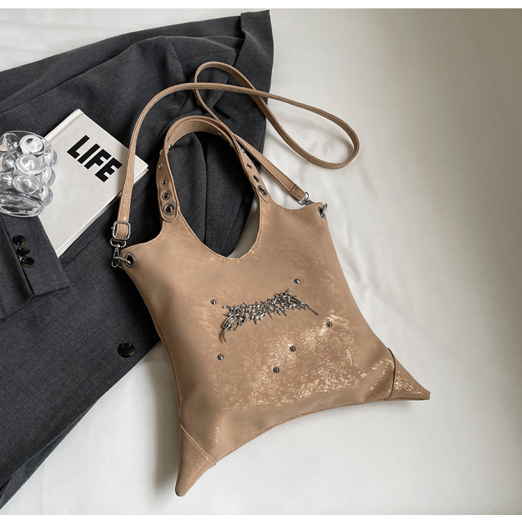 Schultertasche für Damen ⎜ Große Kapazität mit trendigem Look und verstellbarem Riemen für Alltag