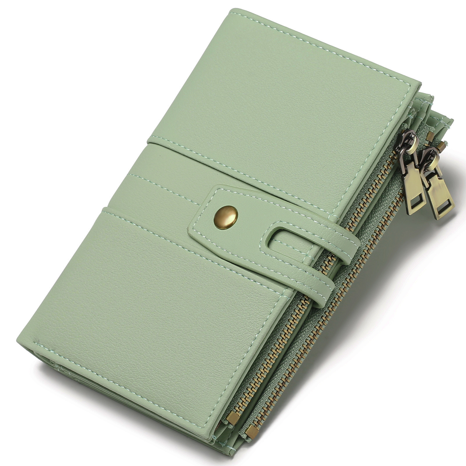 Kleingeldbörse für Damen ⎜ Kompakte Brieftasche aus Leder mit praktischem Münzfach und Fotoeinsatz