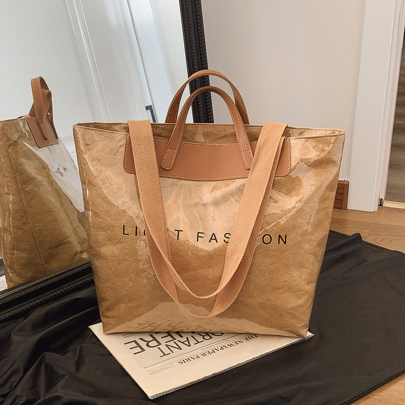 Lack Shopper Tasche Für Damen ⎜ Robuste Tragetasche Mit Modischem Schriftzug Und Viel Platz