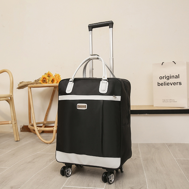 Reisetasche mit Rollen für Damen ⎜ Großes Canvas-Gepäck mit Trolleygriff und geräumigem Innenfach