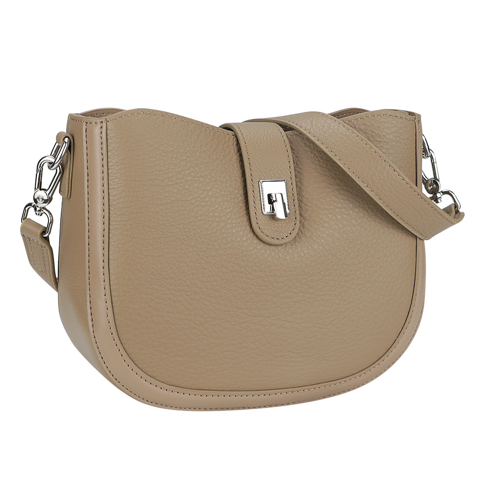 Schultertasche für Damen ⎜ Elegante Satteltasche im Vintage-Stil mit verstellbarem Riemen für Alltag und Freizeit