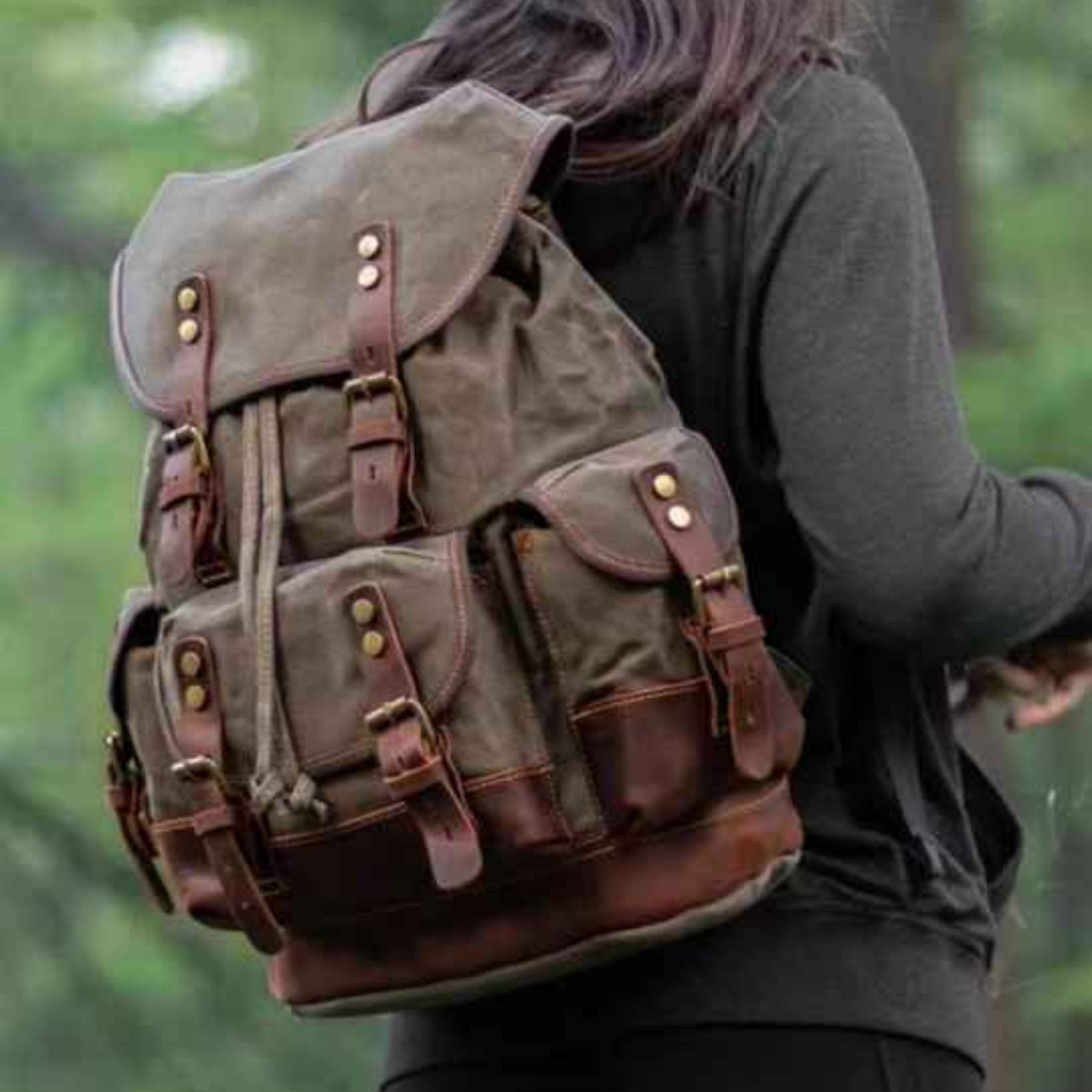 Outdoor Rucksack für Herren ⎜ Robuste Freizeit-Tasche mit verstellbaren Riemen und praktischen Fächern