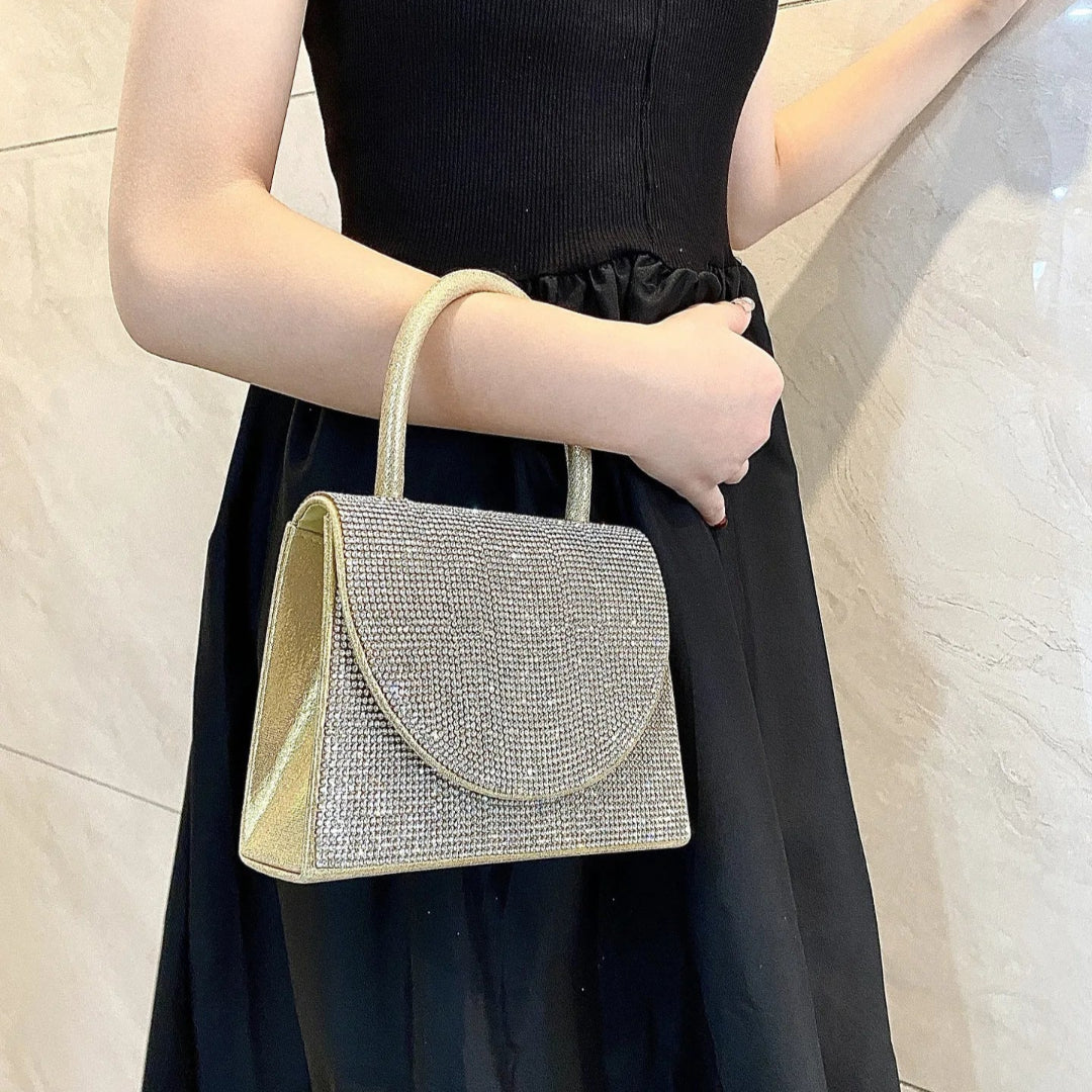 Abendtasche mit Strass ⎜ Glitzernde Handtasche für Party, Hochzeit oder festliche Anlässe