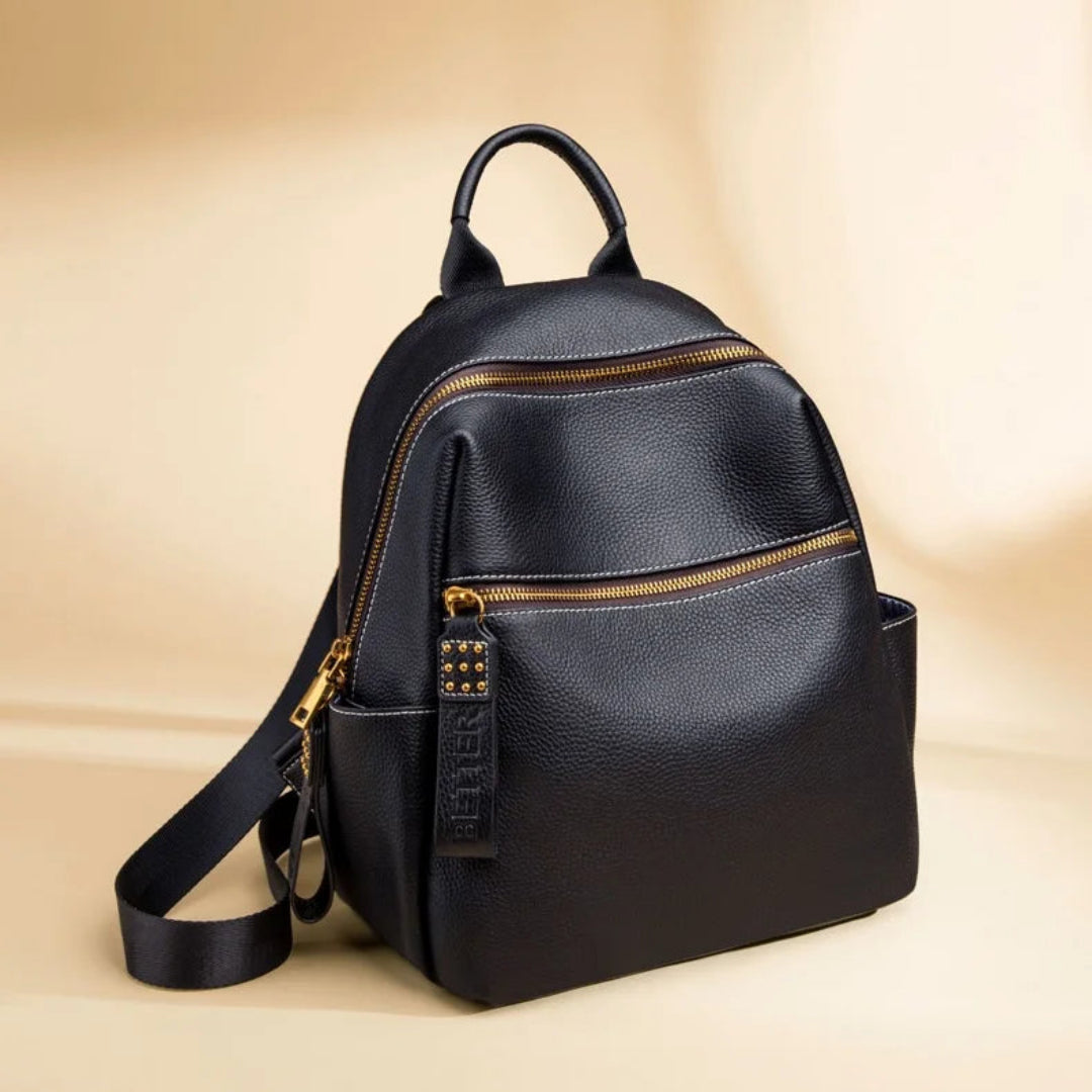 Damen Rucksack für Reisen ⎜ Schlichter Freizeitrucksack mit Reißverschlussfach und verstellbaren Trägern