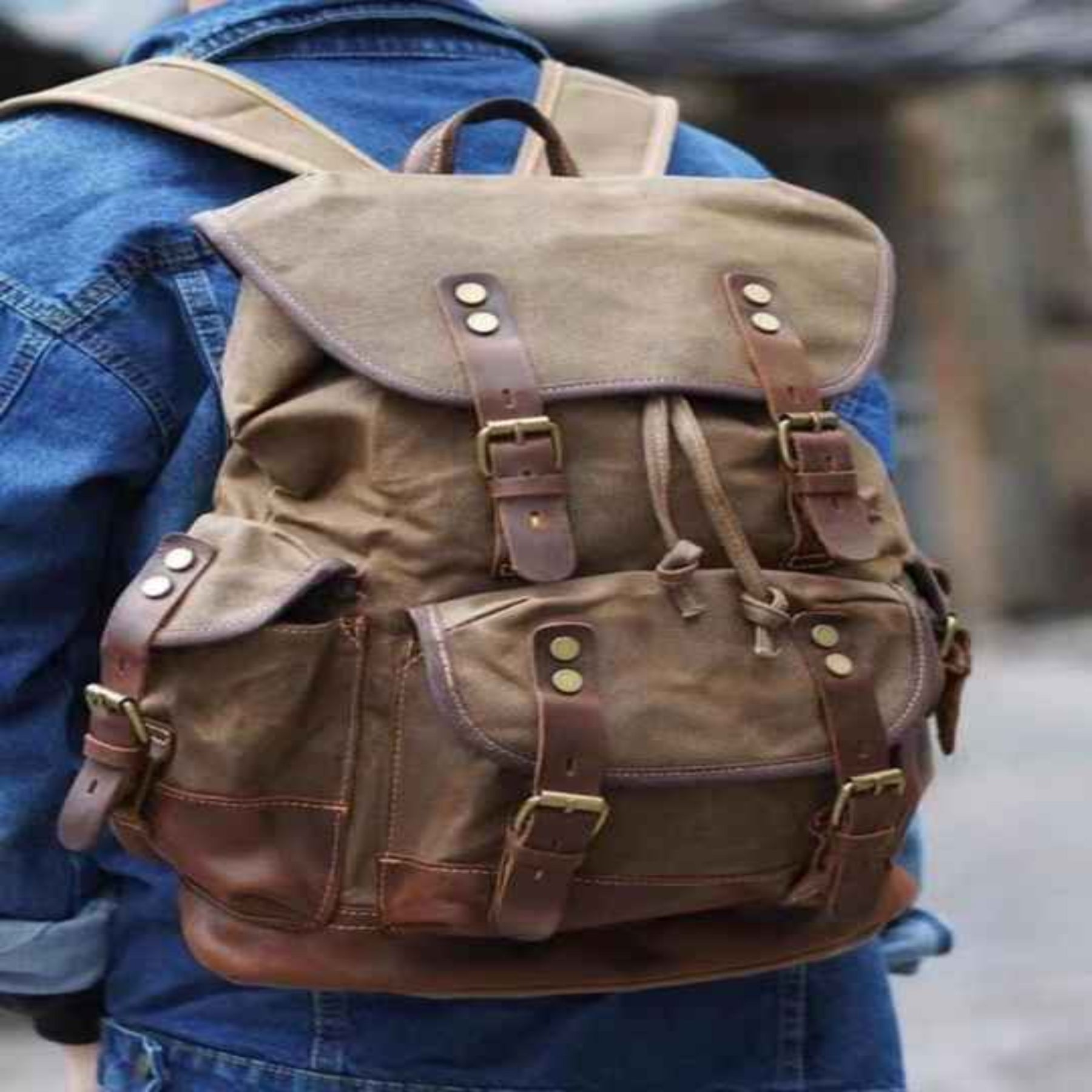 Outdoor Rucksack für Herren ⎜ Robuste Freizeit-Tasche mit verstellbaren Riemen und praktischen Fächern