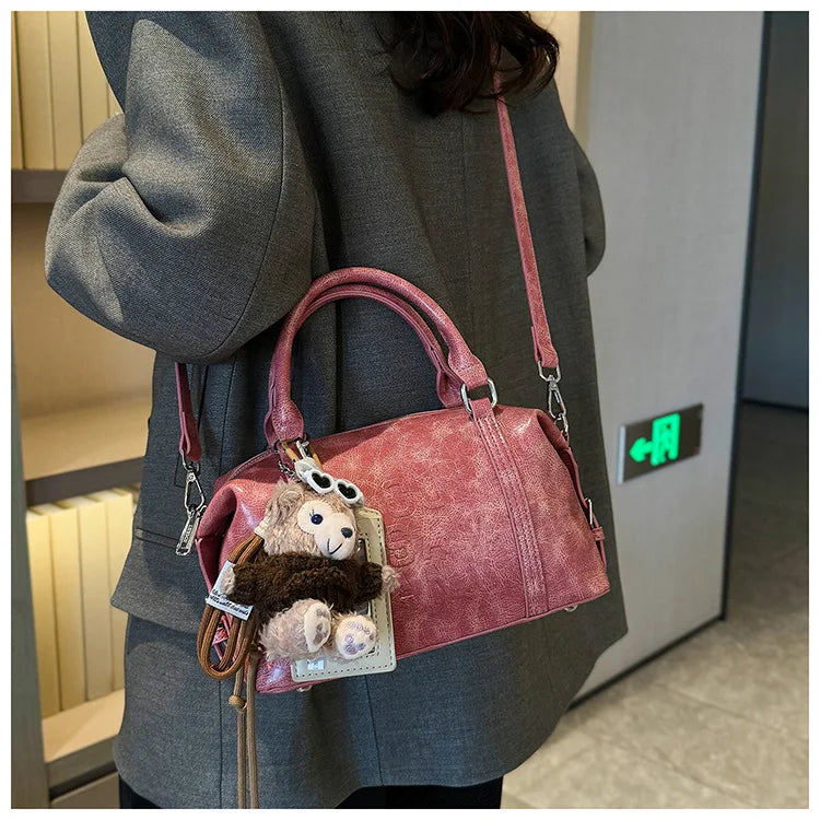 Damen Handtasche ⎜ Modische Umhängetasche mit verstellbarem Schulterriemen und geräumigem Innenfach