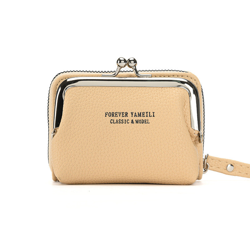 Damen Geldbörse Klein ⎜ Kompakte Brieftasche mit Münzfach und Praktischem Trageriemen