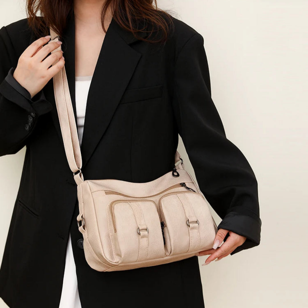 Crossbody Tasche für Damen ⎜ Alltagstaugliche Umhängetasche mit Fächern und verstellbarem Schulterriemen