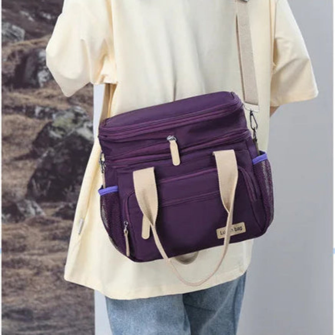 Lunchbag für Damen ⎜ Auslaufsichere Tragetasche mit großer Kapazität und Schulterriemen für Schule und Büro
