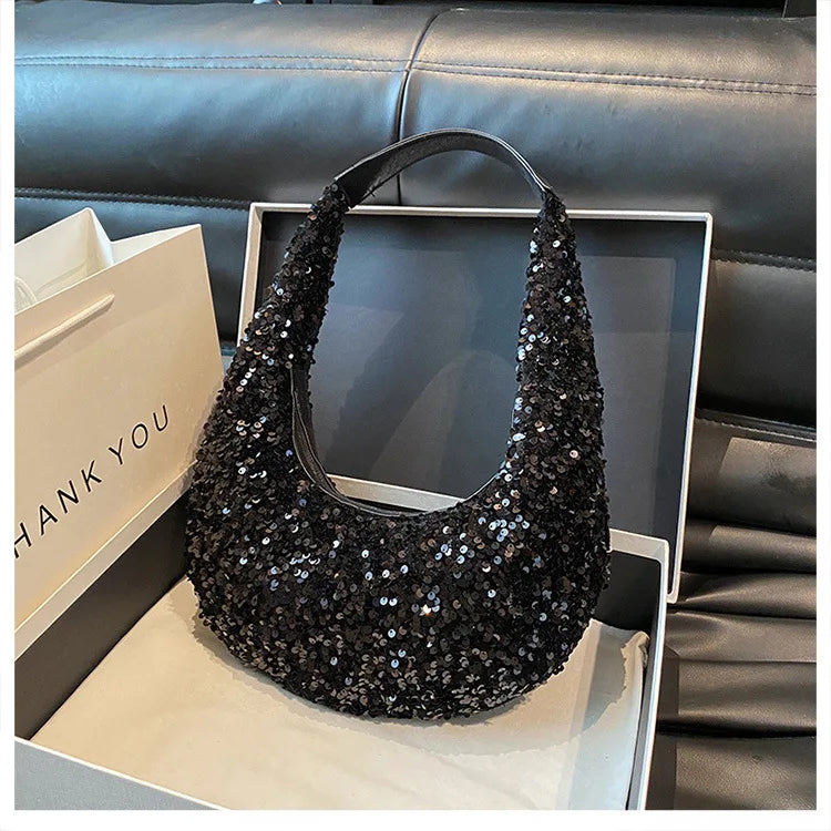 Handtasche für Damen ⎜ Glitzernde Pailletten-Bag für Party, Dinner und besondere Anlässe