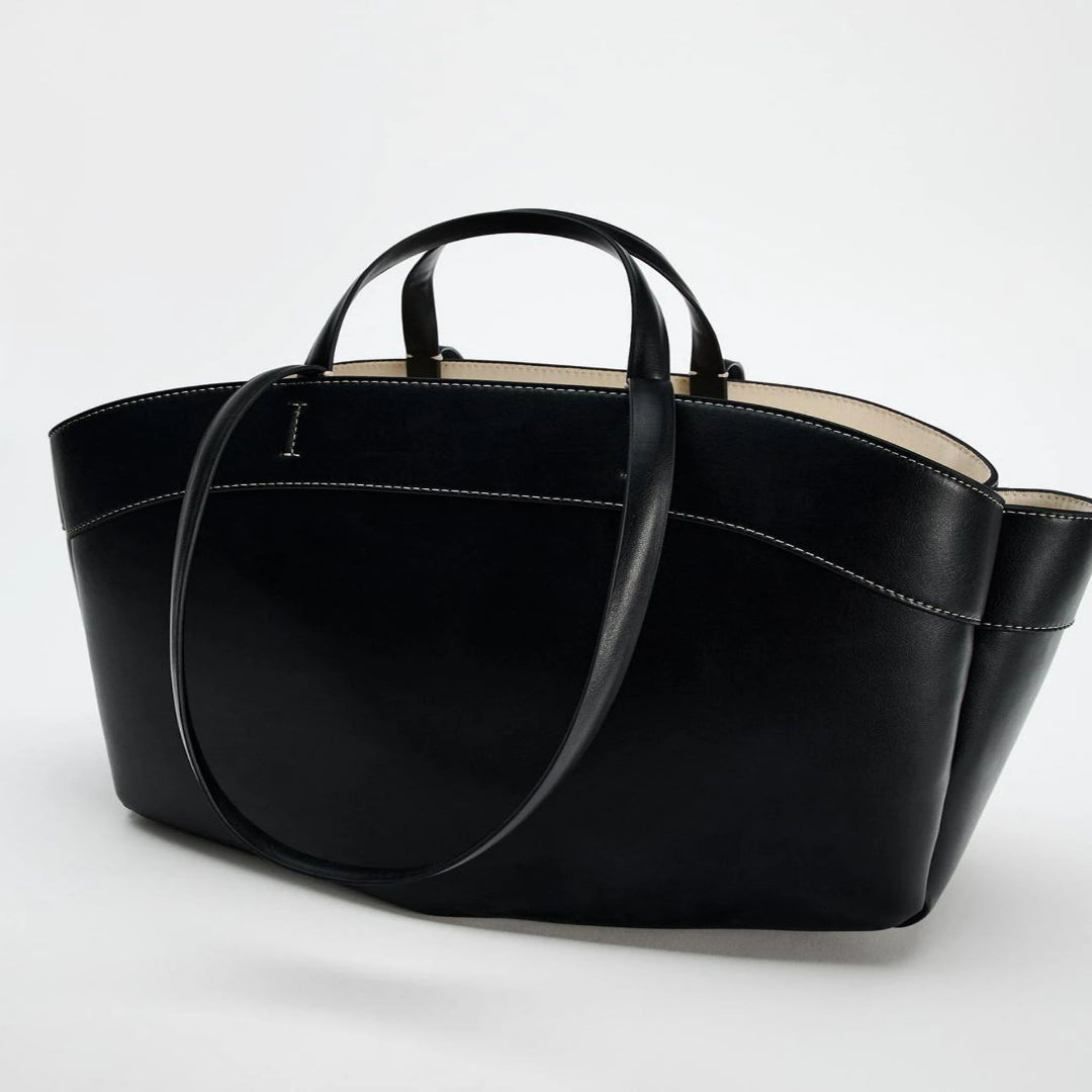 Shopper Tasche für Damen ⎜ Große Tragetasche mit Doppelhenkeln für Arbeit, Alltag und Einkauf