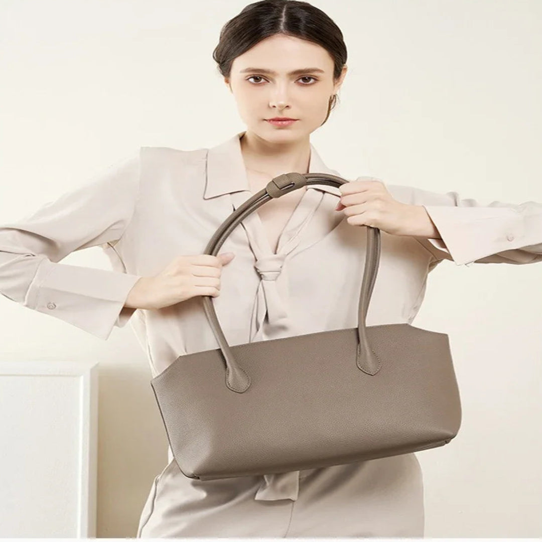Damentasche aus Leder ⎜ Elegante Schultertasche für Büro und Alltag