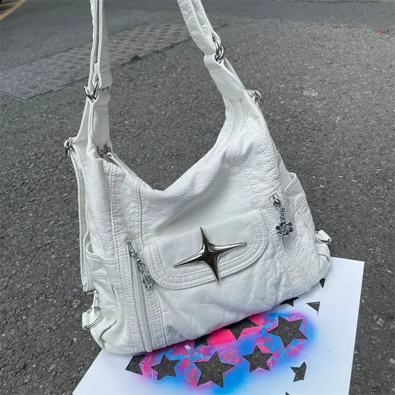 Schultertasche für Damen ⎜ Geräumige Umhängetasche mit Reißverschlüssen und modernem Design für vielseitige Looks