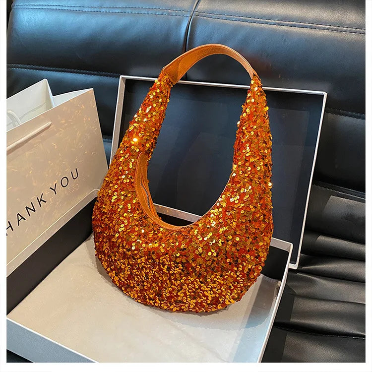 Handtasche für Damen ⎜ Glitzernde Pailletten-Bag für Party, Dinner und besondere Anlässe