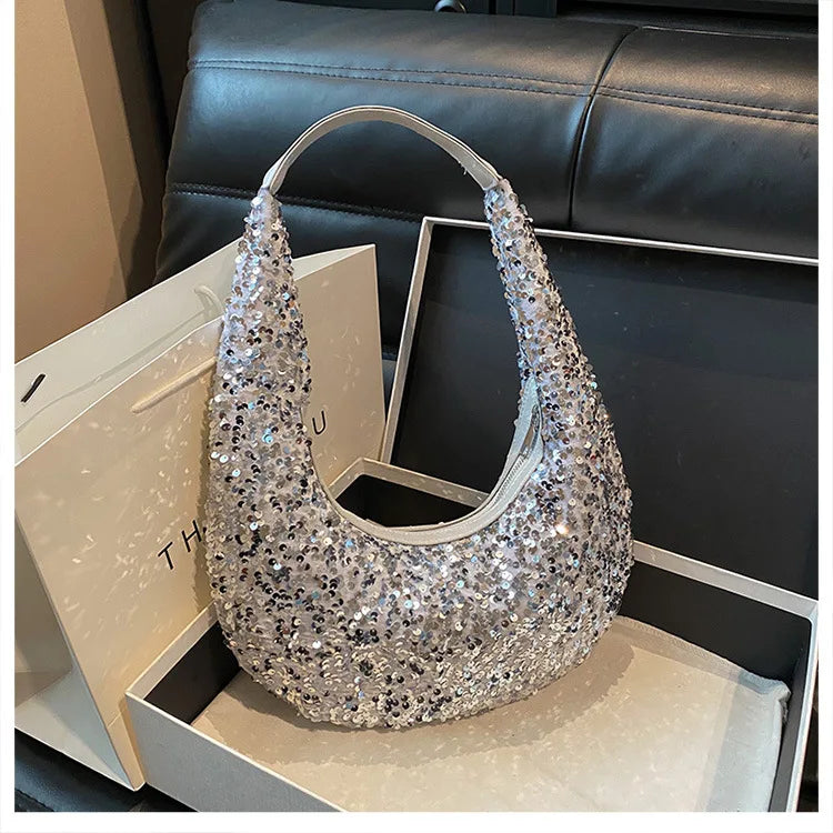 Handtasche für Damen ⎜ Glitzernde Pailletten-Bag für Party, Dinner und besondere Anlässe