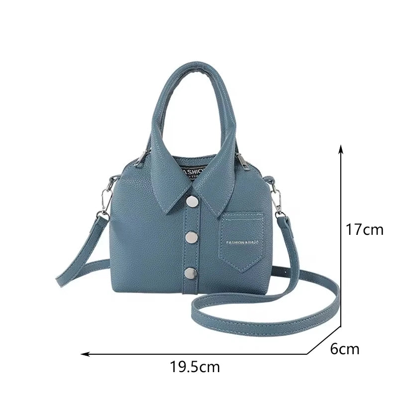Schultertasche für Damen  Stylische und vielseitige Handtasche im modernen Hemd-Design
