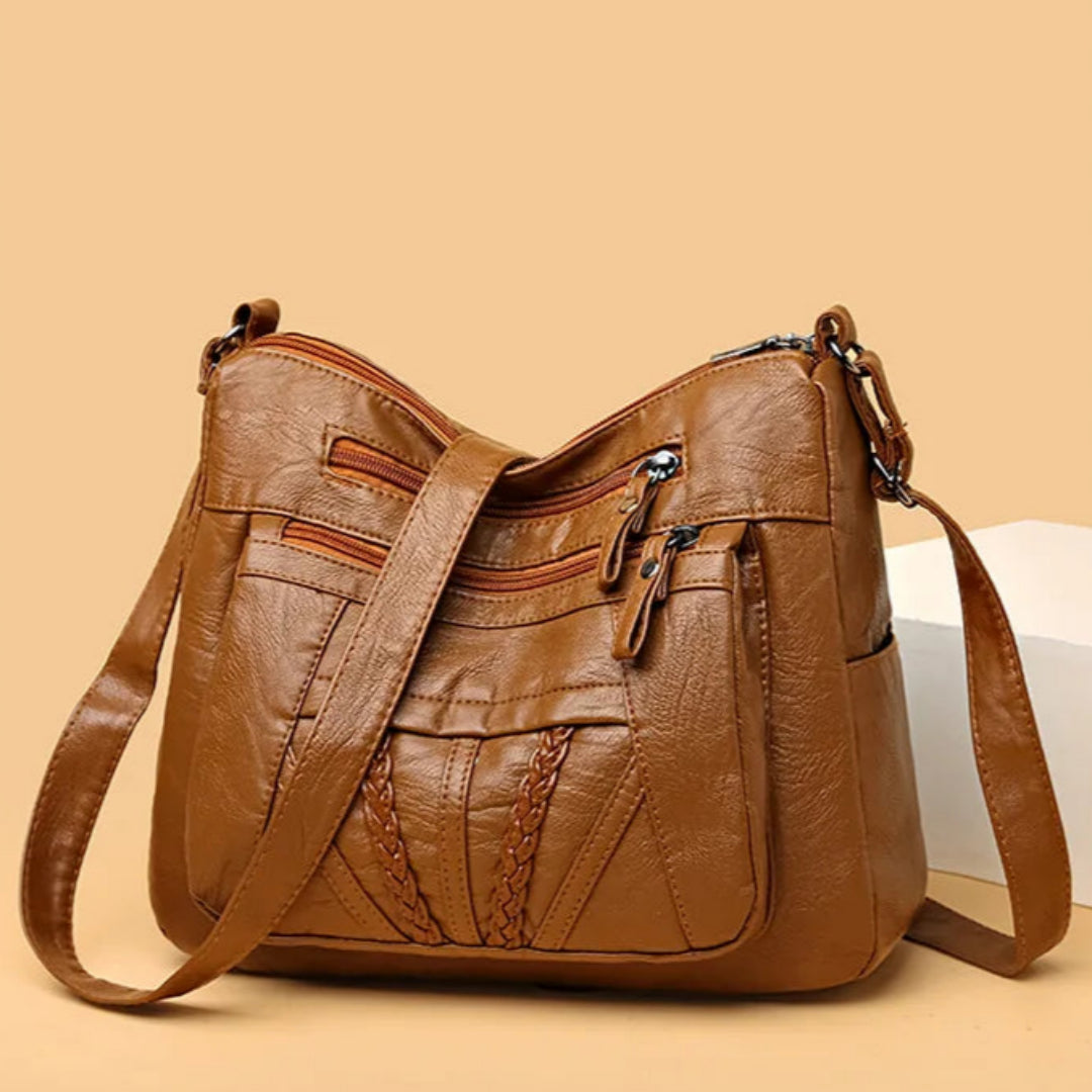 Damen Umhängetasche ⎜ Elegante Schultertasche aus Kunstleder mit Viel Stauraum und Zeitlosem Design