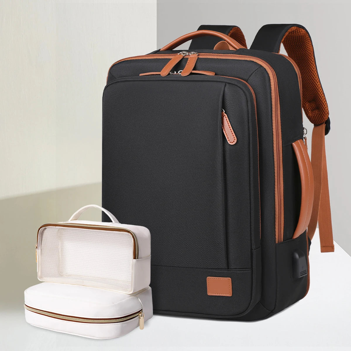 Laptop Rucksack für Damen ⎜ Multifunktionale Alltagstasche mit USB-Anschluss und großem Stauraum