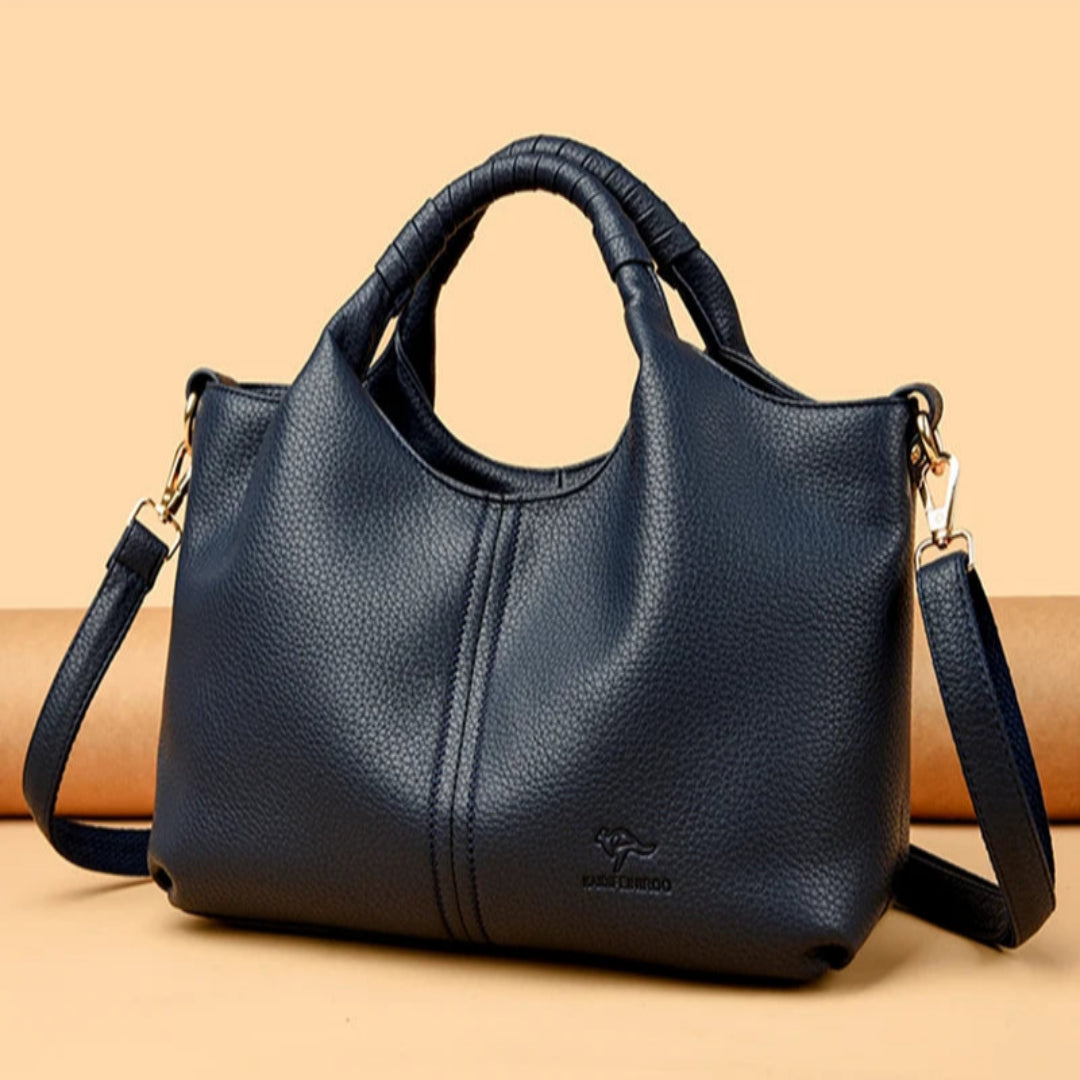 Schultertasche für Damen ⎜ Elegante Tragetasche aus Leder mit Kurzgriffen für Alltag und gehobene Anlässe