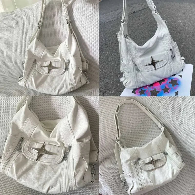 Schultertasche für Damen ⎜ Geräumige Umhängetasche mit Reißverschlüssen und modernem Design für vielseitige Looks