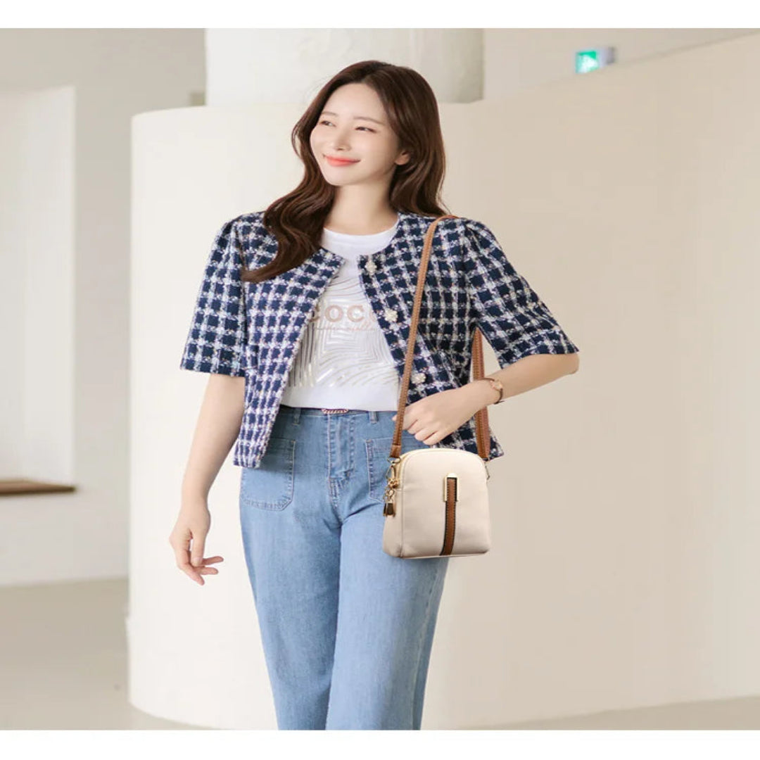 Umhängetasche für Damen ⎜ Kompakte Crossbody-Tasche mit Reißverschluss und elegantem Design