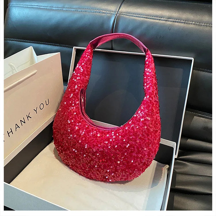 Handtasche für Damen ⎜ Glitzernde Pailletten-Bag für Party, Dinner und besondere Anlässe