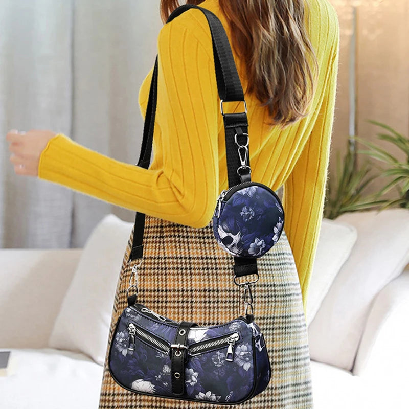 Damen Umhängetasche ⎜ Modisches Design mit verstellbarem Gurt für Alltag und Freizeit