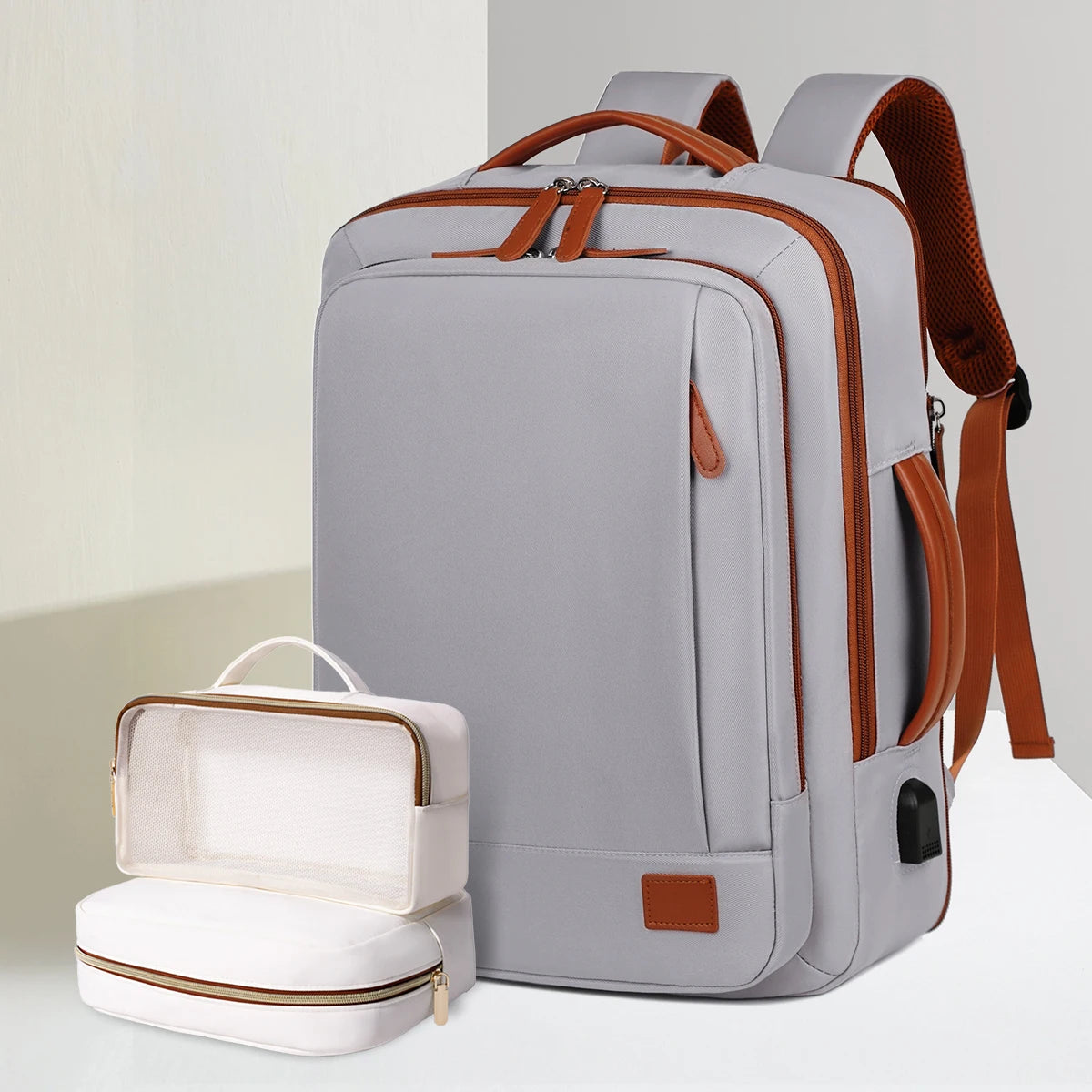 Laptop Rucksack für Damen ⎜ Multifunktionale Alltagstasche mit USB-Anschluss und großem Stauraum