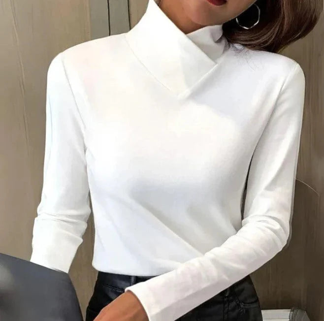 Joanna - schlichtes weißes, elegantes t-shirt