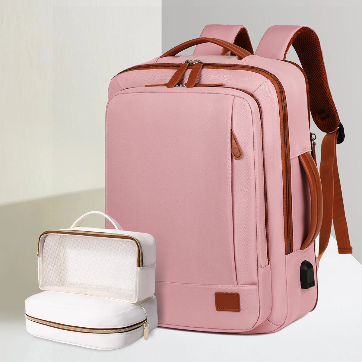 Laptop Rucksack für Damen ⎜ Multifunktionale Alltagstasche mit USB-Anschluss und großem Stauraum