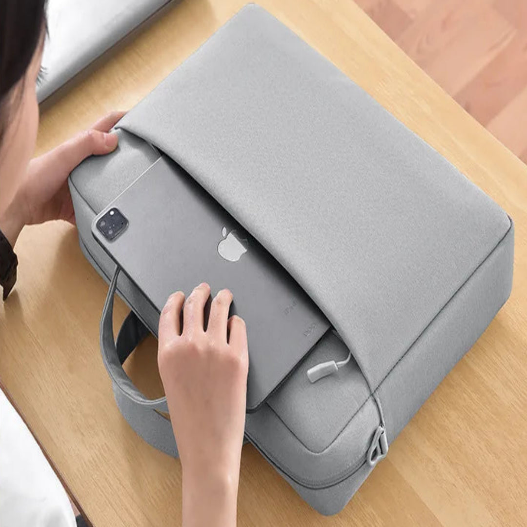 Laptoptasche für Damen und Herren ⎜ Wasserabweisende Schultertasche mit Stoßschutz und viel Stauraum