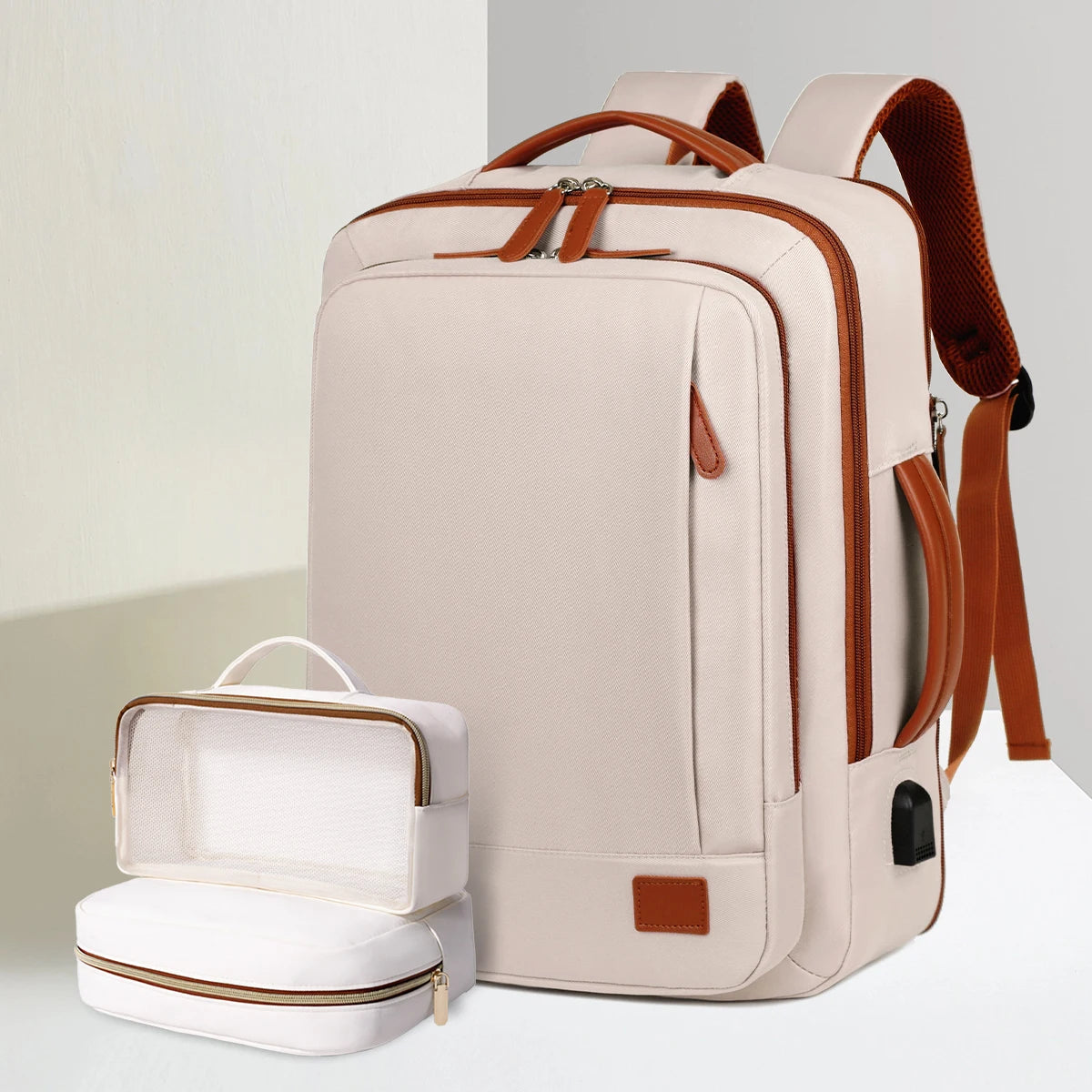 Laptop Rucksack für Damen ⎜ Multifunktionale Alltagstasche mit USB-Anschluss und großem Stauraum