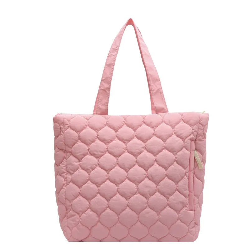 Shopper-Tasche für Damen ⎜ Gepolsterte Tragetasche mit Rautenmuster und weichem Griff für Alltag und Freizeit