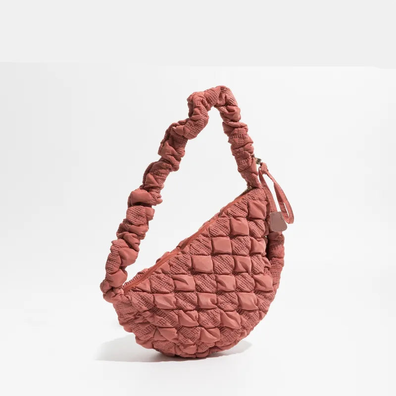 Schultertasche für Damen ⎜ Große Cloud-Bag mit gepolstertem Faltendesign und bequemem Tragegriff für Alltag und Freizeit
