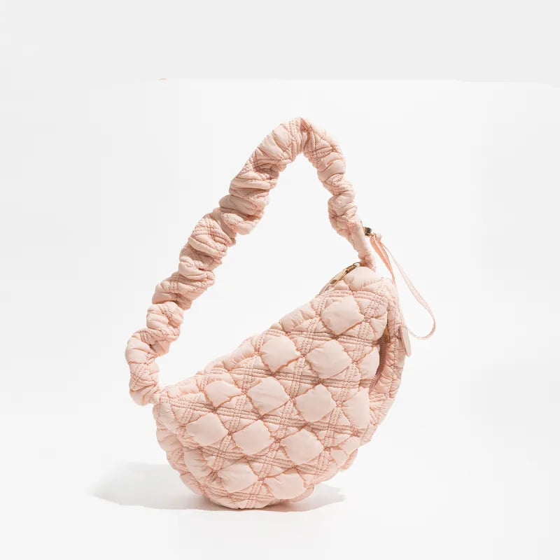 Schultertasche für Damen ⎜ Große Cloud-Bag mit gepolstertem Faltendesign und bequemem Tragegriff für Alltag und Freizeit