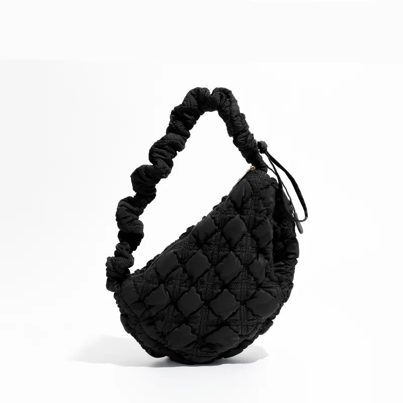 Schultertasche für Damen ⎜ Große Cloud-Bag mit gepolstertem Faltendesign und bequemem Tragegriff für Alltag und Freizeit