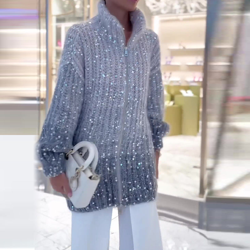 Clara | Der Elegante, Schimmernde Seiden-cardigan