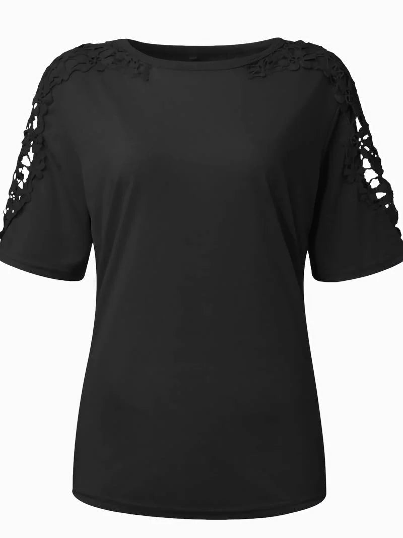 Lean - Lässiges Rundhals-kurzarmshirt