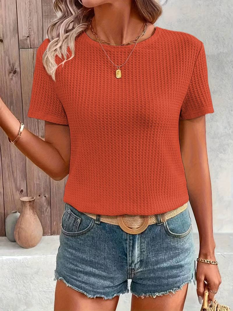 Lilli - T-Shirt aus kontrastierender Spitze mit Rundhalsausschnitt