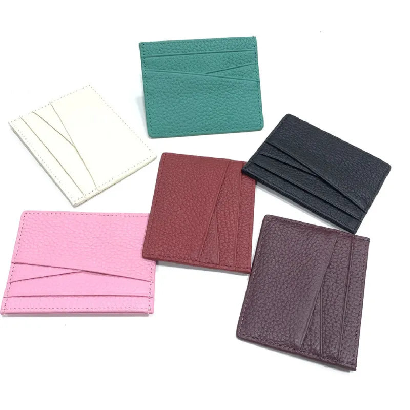Kartenetui aus Leder für Damen und Herren ⎜ Schlanke Kartenhülle mit weichem Finish und Platz für Bankkarten